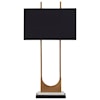 Signature Lamps - Contemporary Malana Brass Finish Metal Table Lamp