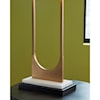 Signature Design by Ashley Lamps - Contemporary Malana Brass Finish Metal Table Lamp