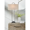 Signature Design by Ashley Lamps - Contemporary Bennish Antique Silver Metal Table Lamp