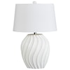 Ashley Furniture Signature Design Lamps - Contemporary Hidago White Paper Table Lamp