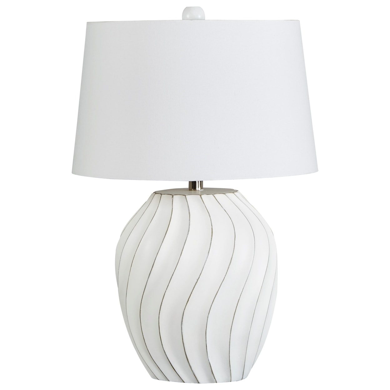 Signature Design by Ashley Lamps - Contemporary Hidago White Paper Table Lamp