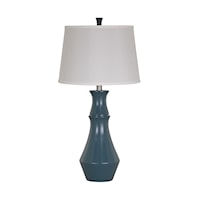 Set of 2 Sirilla Blue Poly Table Lamps