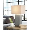 Signature Design by Ashley Lamps - Contemporary Set of 2 Amergin Faux Concrete Table Lamps