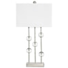 Ashley Furniture Signature Design Lamps - Contemporary Jaala Clear/Silver Finish Metal Lamp