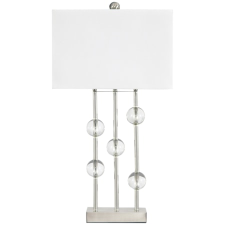Jaala Clear/Silver Finish Metal Lamp