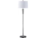 Signature Design by Ashley Lamps - Contemporary Joaquin Chrome Finish Crystal Floor Lamp
