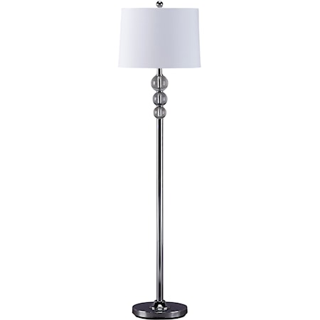 Joaquin Chrome Finish Crystal Floor Lamp