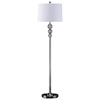 StyleLine Lamps - Contemporary Joaquin Chrome Finish Crystal Floor Lamp