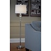 Signature Design by Ashley Lamps - Contemporary Joaquin Chrome Finish Crystal Floor Lamp