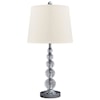 Ashley Furniture Signature Design Lamps - Contemporary Set of 2 Joaquin Clear/Silver Table Lamps
