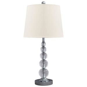 StyleLine Lamps - Contemporary Set of 2 Joaquin Clear/Silver Table Lamps - L428084