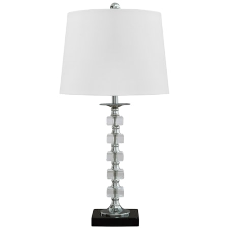 Set of 2 Leesa Clear Crystal Table Lamps