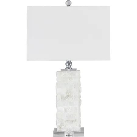 Malise White Alabaster Table Lamp