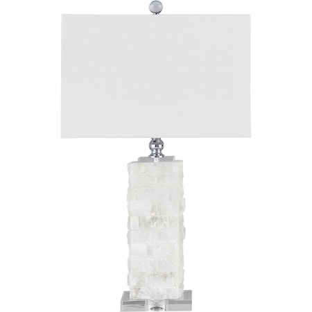 Malise White Alabaster Table Lamp