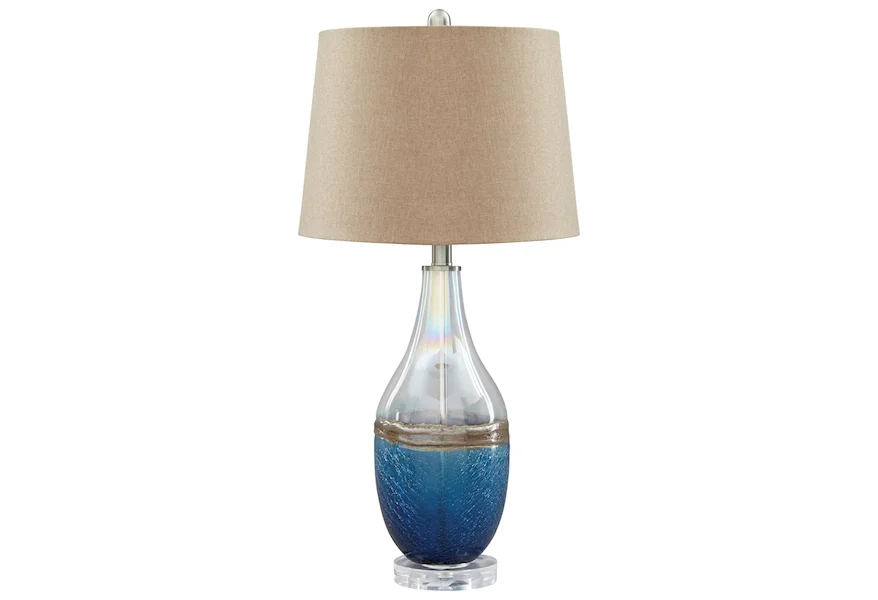 Lamps - Contemporary Johanna Glass Table Lamp by Signature Design by Ashley at Zak's Home Outlet