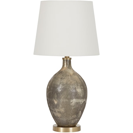 Jemarie Gray/Gold Finish Glass Table Lamp