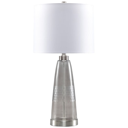 Larrance Gray Glass Table Lamp
