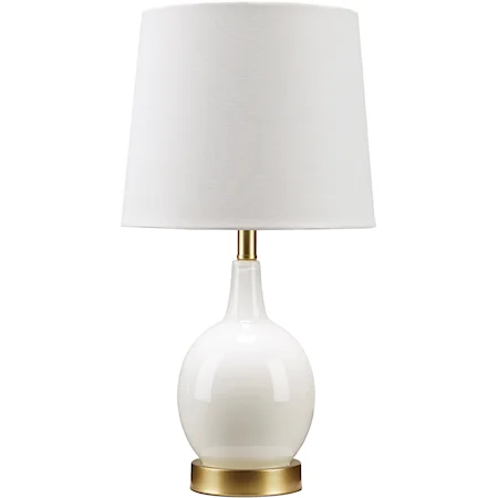 Arlomore White Glass Table Lamp