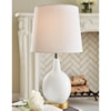 Michael Alan Select Lamps - Contemporary Arlomore White Glass Table Lamp