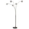 Michael Alan Select Lamps - Contemporary Winter Silver Finish Metal Arc Lamp