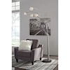 Signature Design Lamps - Contemporary Winter Silver Finish Metal Arc Lamp