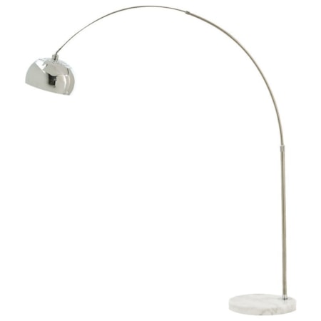 Osasco Silver Finish Metal Arc Lamp