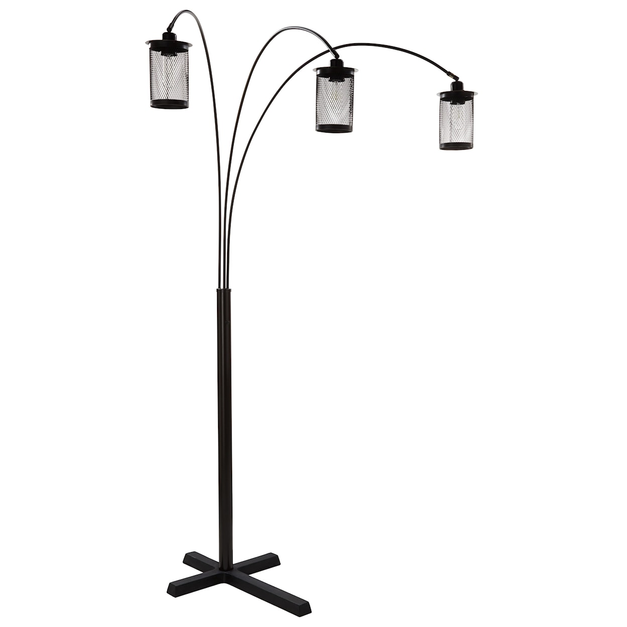 Ashley Furniture Signature Design Lamps - Contemporary Maovesa Bronze Metal Arc Lamp