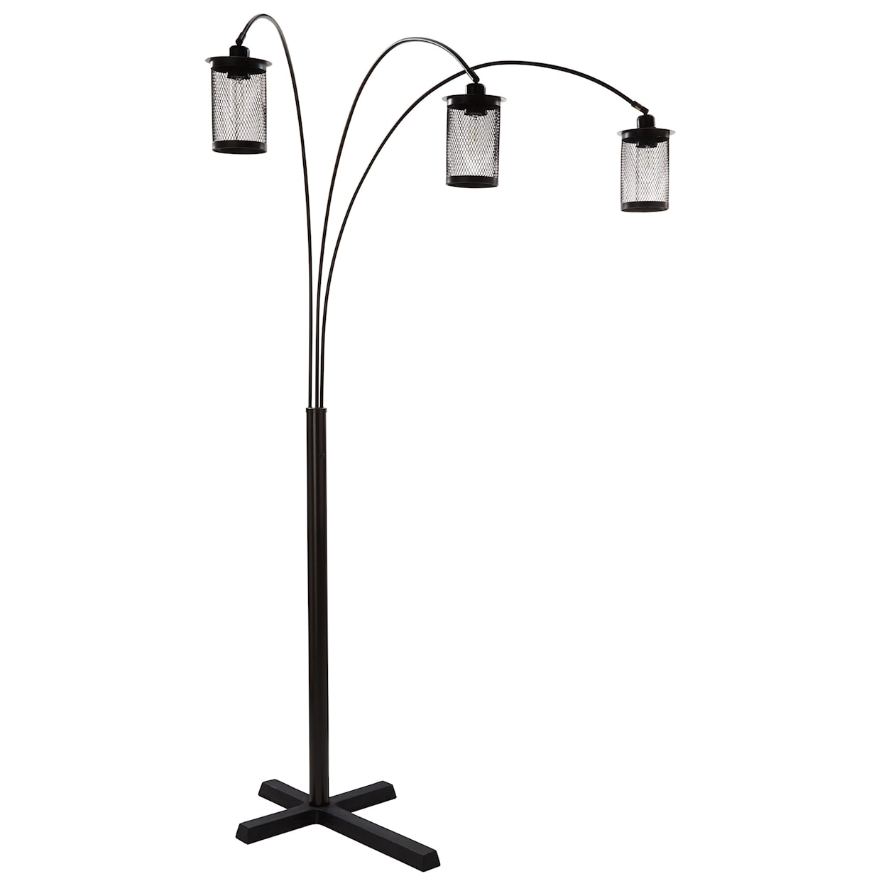 Benchcraft Lamps - Contemporary Maovesa Bronze Metal Arc Lamp