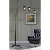 Signature Design by Ashley Furniture Lamps - Contemporary Maovesa Bronze Metal Arc Lamp
