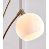 Signature Design by Ashley Lamps - Contemporary Taliya Champagne/White Metal Arc Lamp