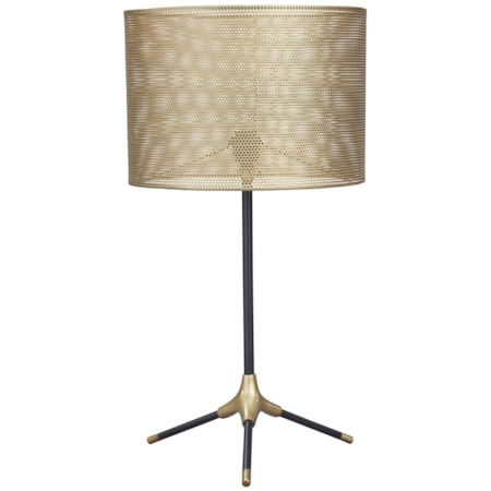 Mance Gray/Brass Finish Metal Table Lamp