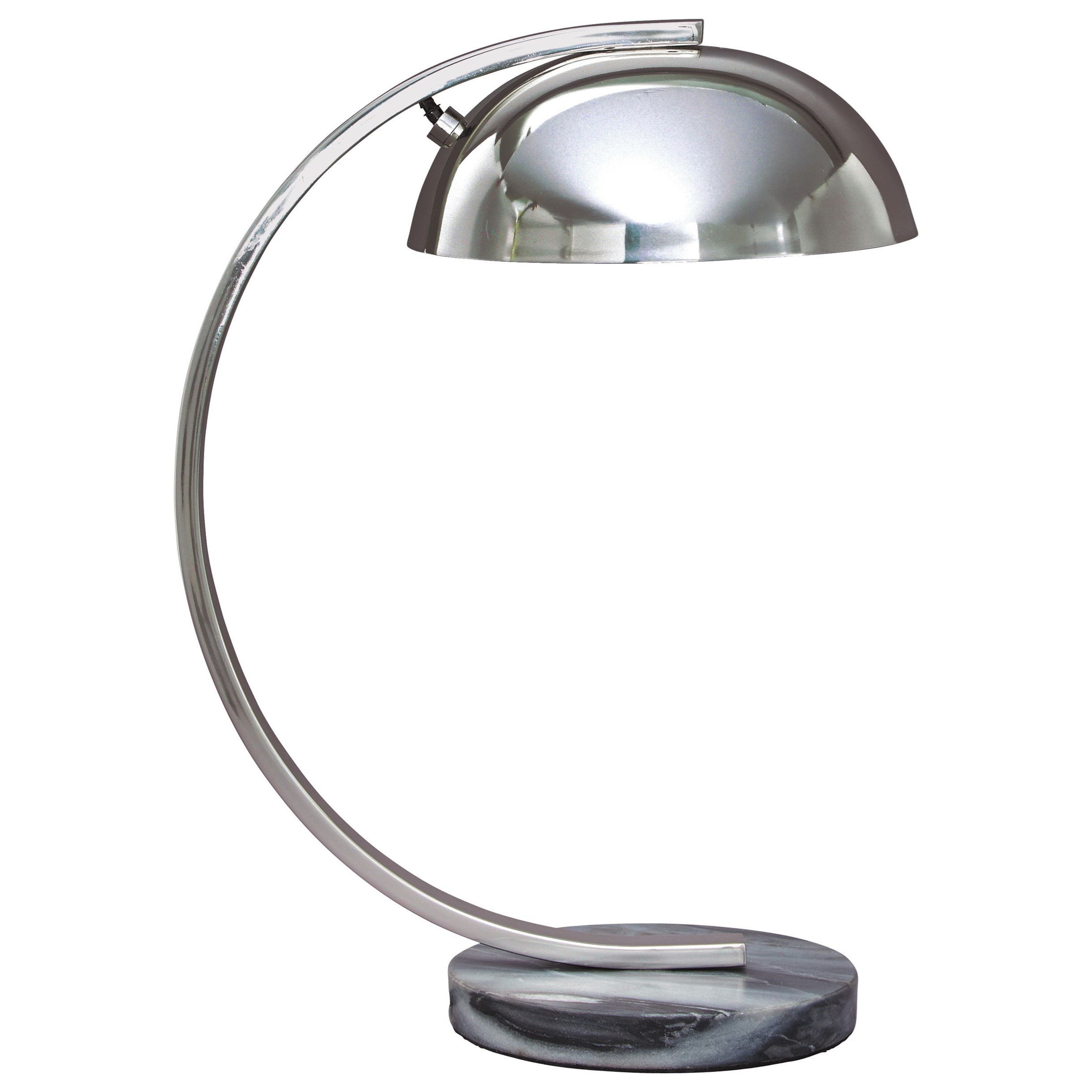 Haden Chrome Finish Metal Desk Lamp