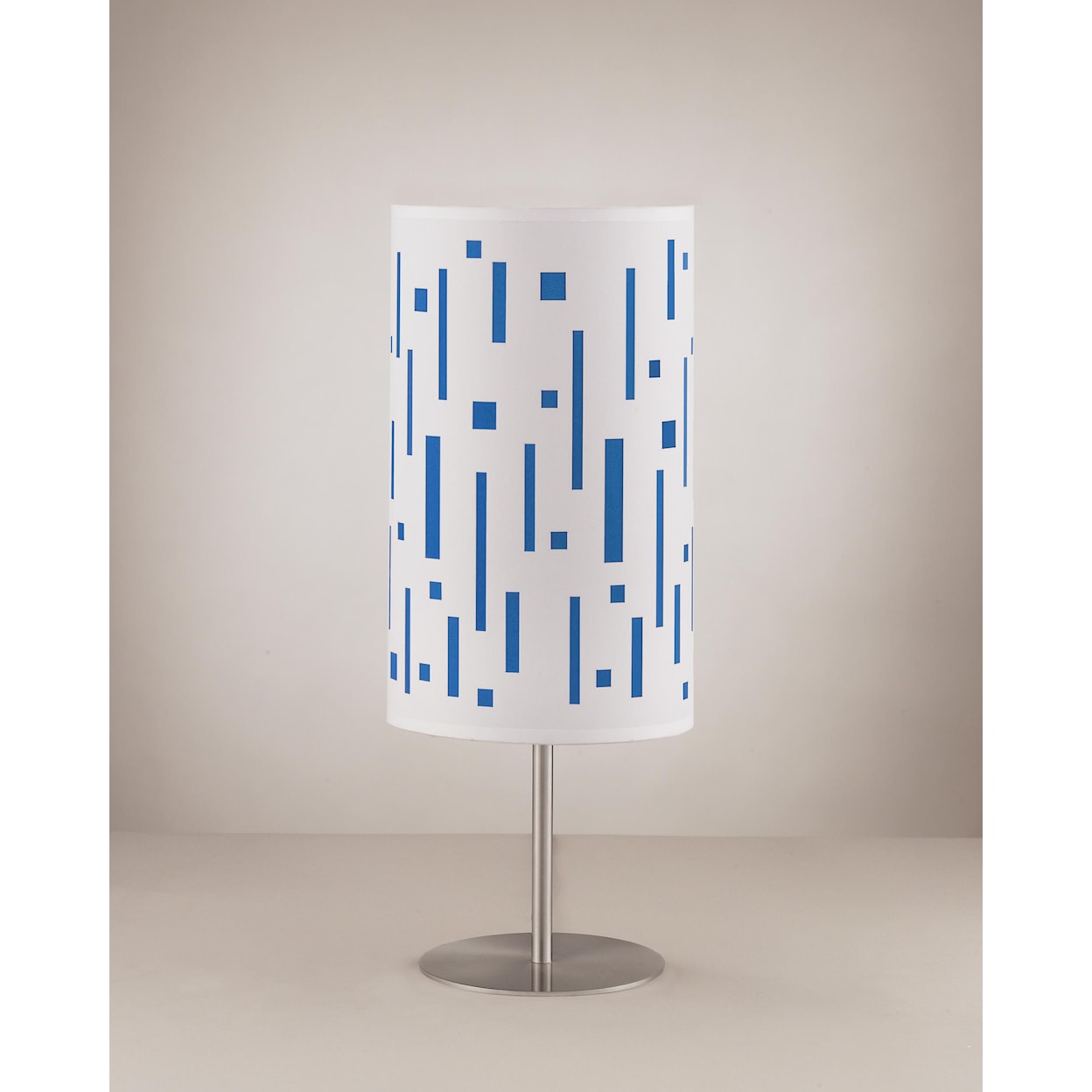 Signature Design by Ashley Lamps - Contemporary Puji Blue Metal Table Lamp
