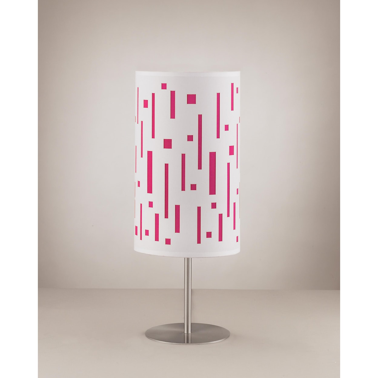 Signature Design by Ashley Lamps - Contemporary Puji Pink Metal Table Lamp