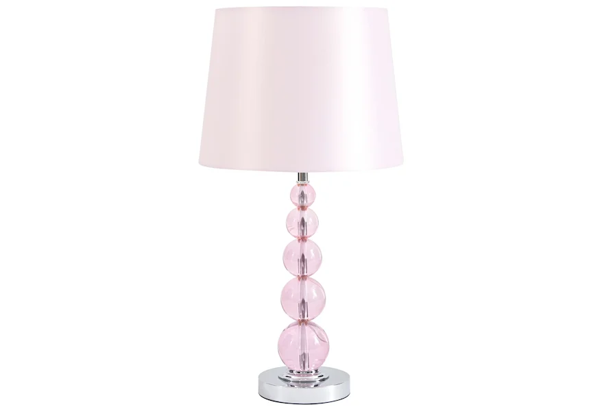 Lamps - Contemporary Letty Pink Table Lamp by Signature Design by Ashley at Furniture Fair - North Carolina