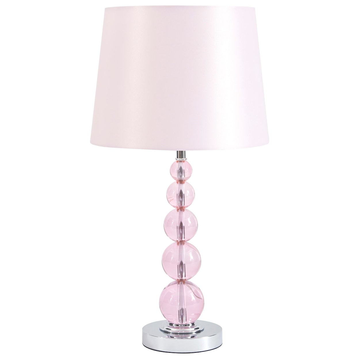 Signature Design by Ashley Lamps - Contemporary Letty Pink Table Lamp