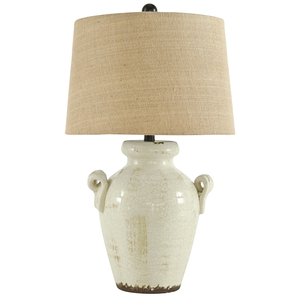 Signature Design by Ashley Lamps - Vintage Style Emelda Cream Ceramic Table Lamp