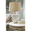 Ashley Lamps - Vintage Style Emelda Cream Ceramic Table Lamp
