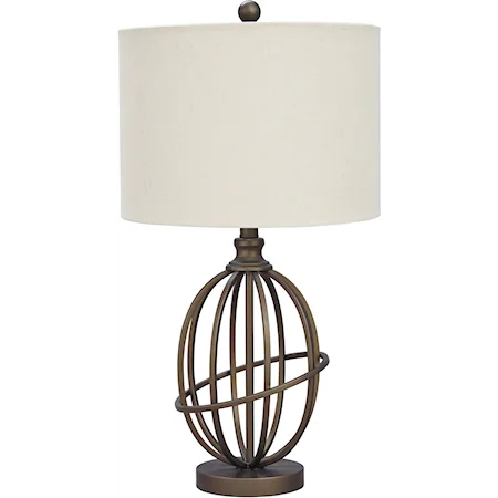 Manase Bronze Finish Metal Table Lamp