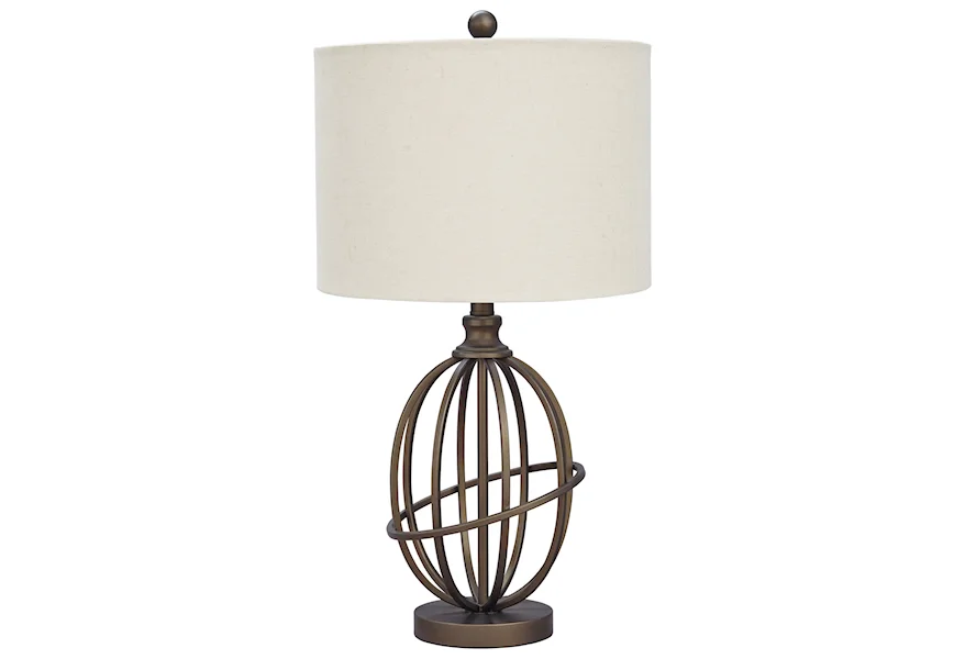 Lamps - Vintage Style Manase Bronze Finish Metal Table Lamp by Signature Design by Ashley at Sparks HomeStore