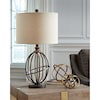 Signature Design by Ashley Lamps - Vintage Style Manase Bronze Finish Metal Table Lamp