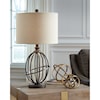 Ashley Lamps - Vintage Style Manase Bronze Finish Metal Table Lamp