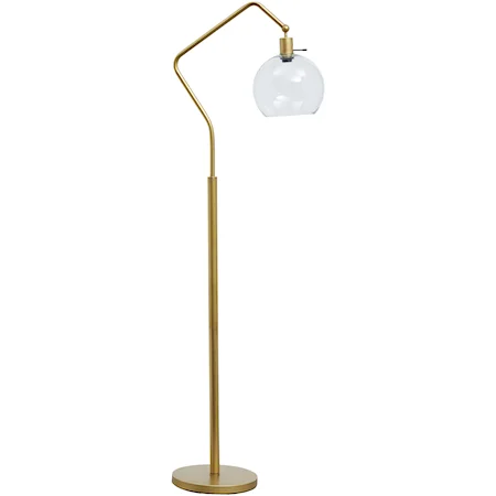 Marilee Antique Brass Metal Floor Lamp