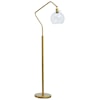 Signature Design by Ashley Lamps - Vintage Style Marilee Antique Brass Metal Floor Lamp
