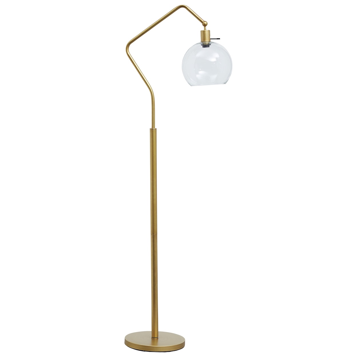 StyleLine Lamps - Vintage Style Marilee Antique Brass Metal Floor Lamp