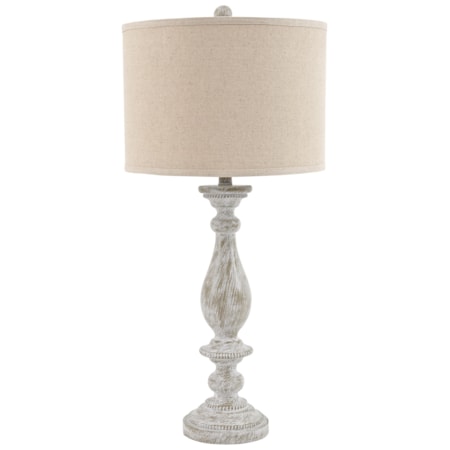 Set of 2 Bernadate Whitewash Table Lamps