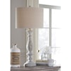 Signature Design by Ashley Lamps - Vintage Style Set of 2 Bernadate Whitewash Table Lamps