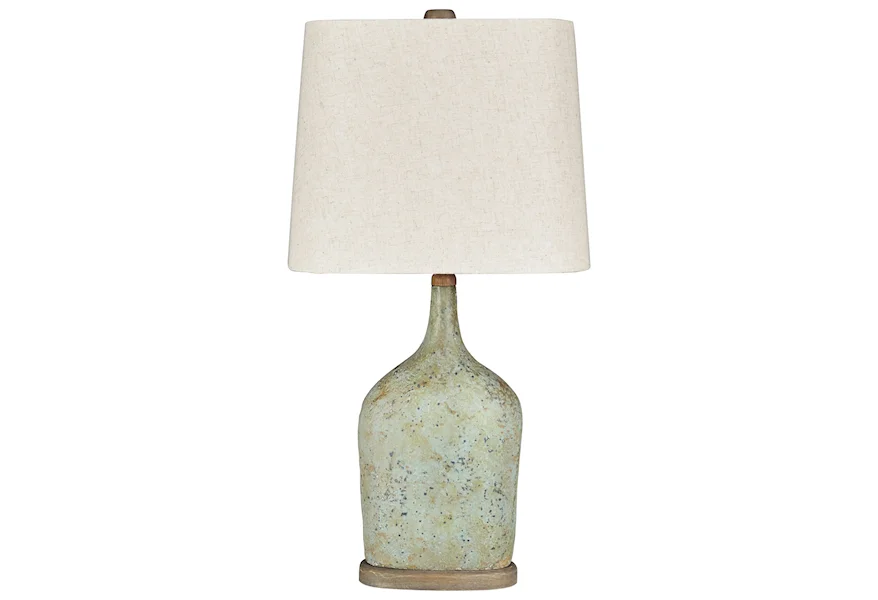 Lamps - Vintage Style Set of 2 Maribeth Sage Paper Table Lamps by Signature Design by Ashley at Royal Furniture
