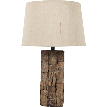 Selemah Light Brown Wood Table Lamp