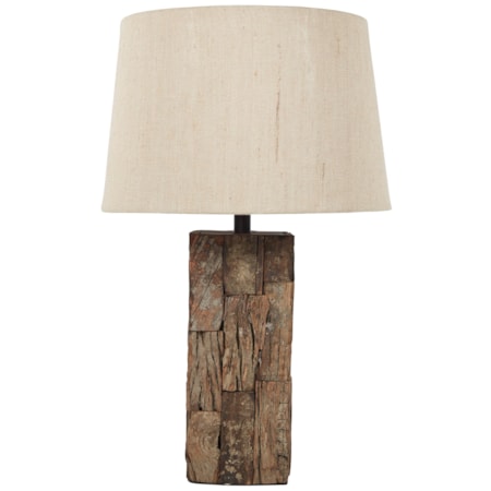 Selemah Light Brown Wood Table Lamp